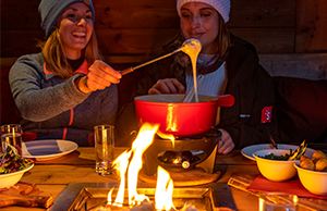 Alpine feeling at home with fondue