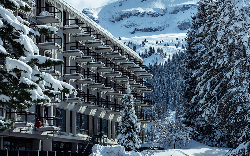 An example of Flaine's distinctive architecture