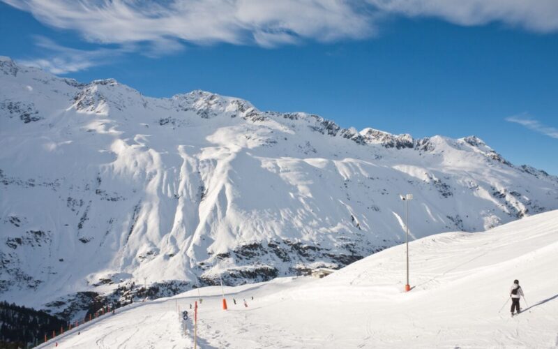 The snow-sure slopes of the Obergurgl ski resort, Austria